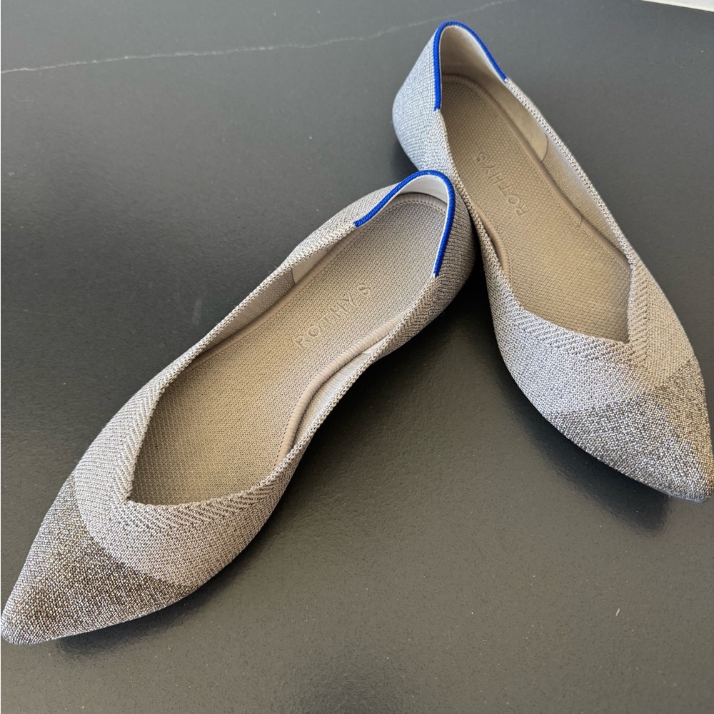 Rothy's Stylish Gray and Blue Flats